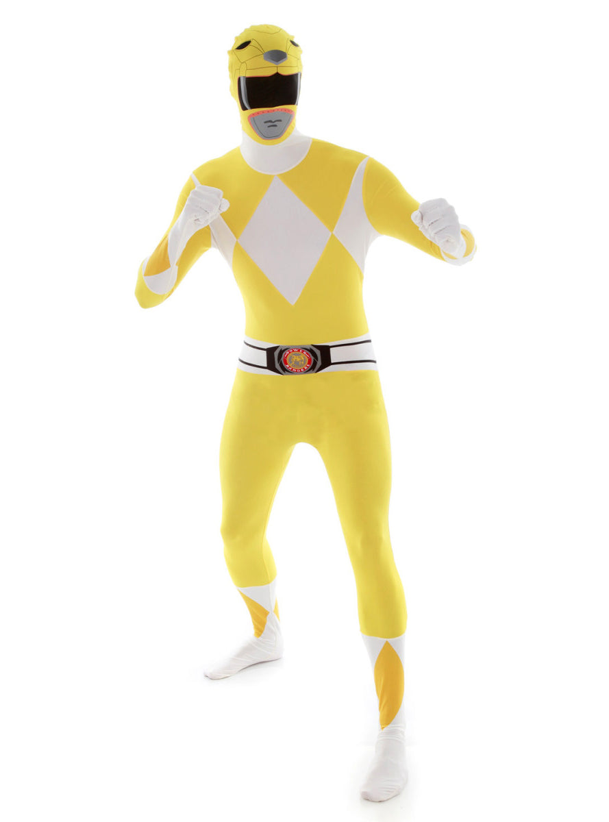 Yellow Power Ranger Mens Plus Size Morphsuit - Alternate Image