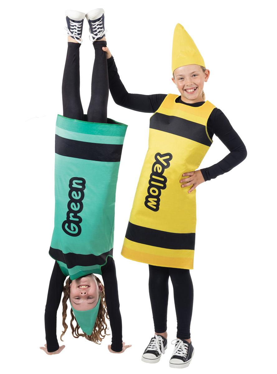 Yellow Crayon Kids Book Week Tabard Costume - Group Image