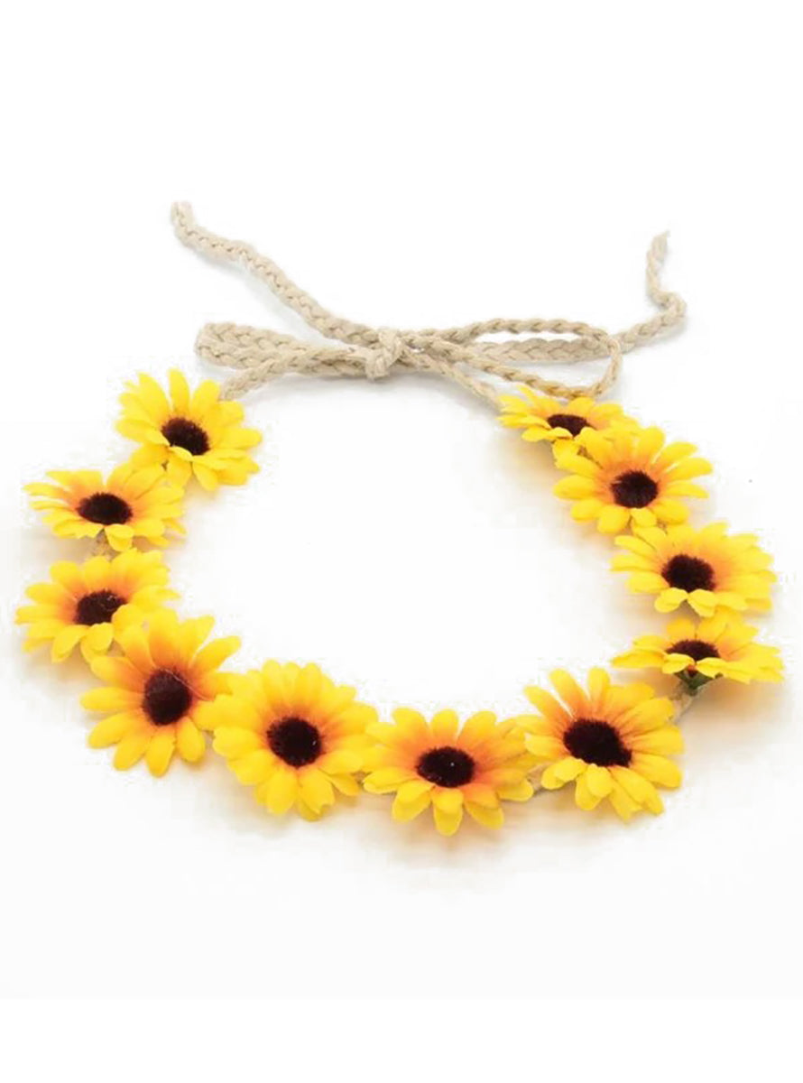70s Sunflower Hippie Headband