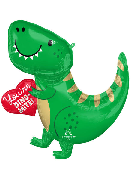 Your Dino Mite 78cm Green Supershape Foil Balloon - Main Image