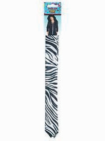 80s Zebra Print Skinny Tie