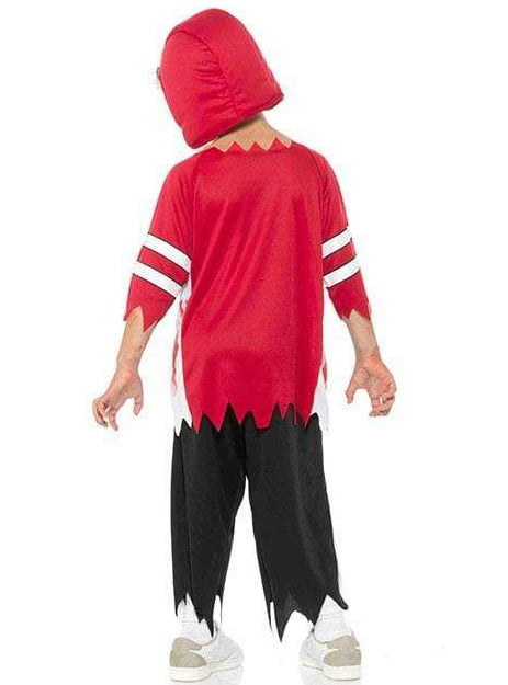 American Football Player Boys Zombie Halloween Costume - Back Image