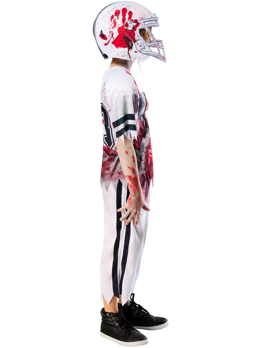 American Football Player Zombie Boys Halloween Costume - Side Image