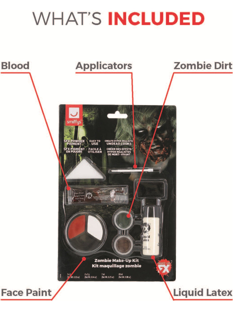 Zombie Halloween Makeup Kit - Product Information Image 1