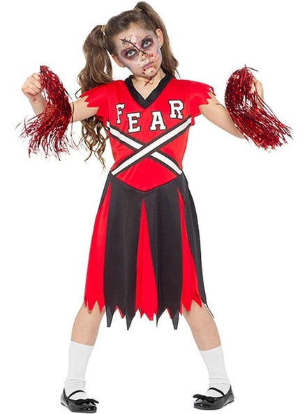 Zombie Girls Cheerleader Halloween Costume - Main Image