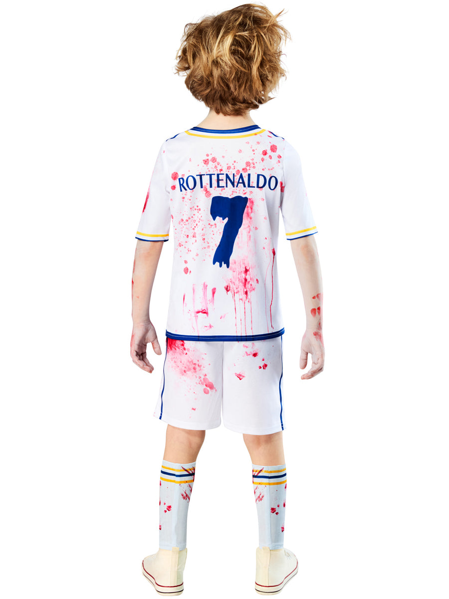 Soccer Player Boys Rottenaldo Zombie Halloween Costume - Back Image