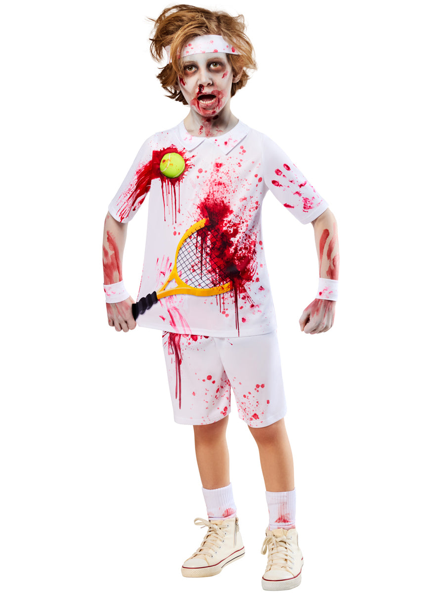 Tennis Player Rotter Federer Boys Zombie Halloween Costume - Main Image