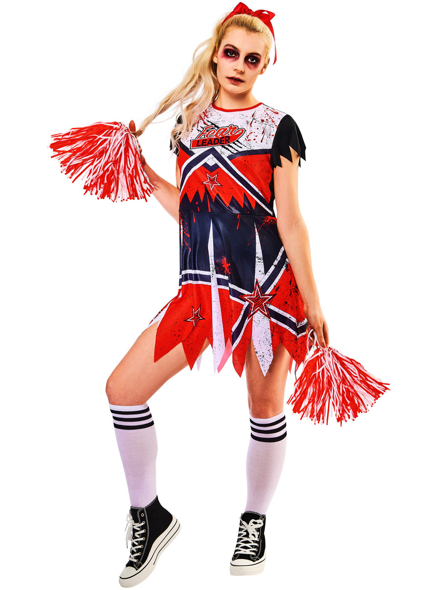 Plus Size Womens Zombie Cheerleader  Halloween Costume - Main Image