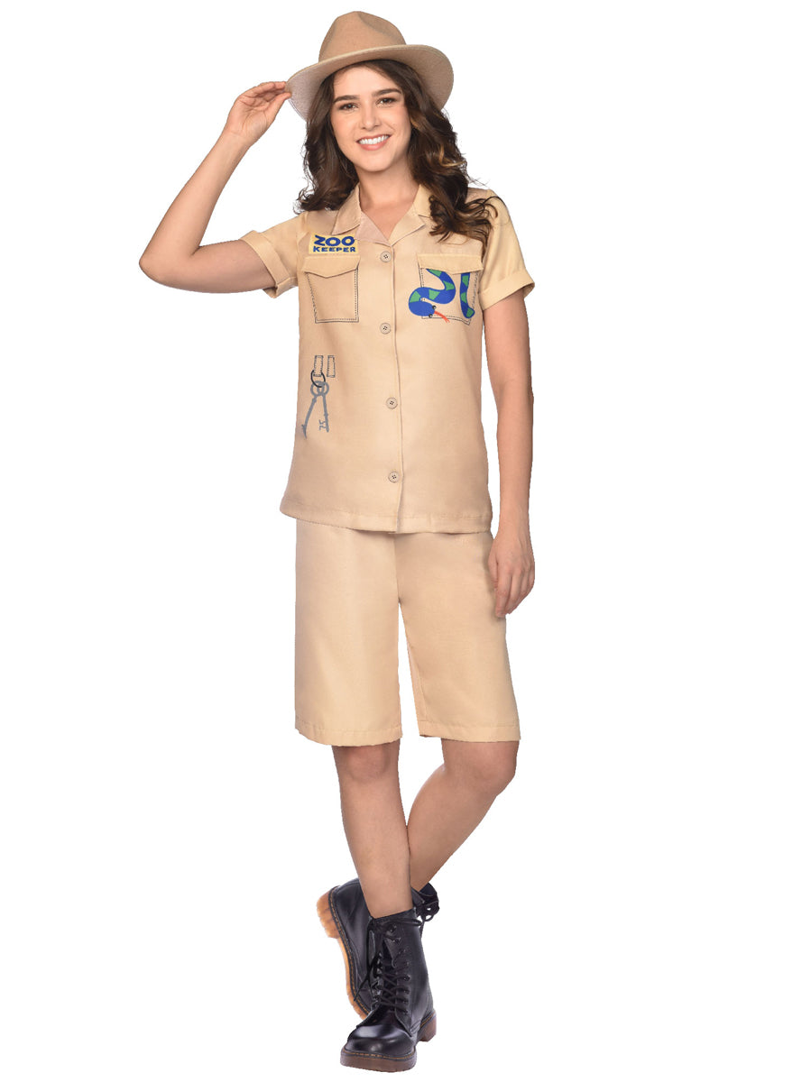 Zoo Keeper Safari Suit Womens Plus Size Costume - Main Image