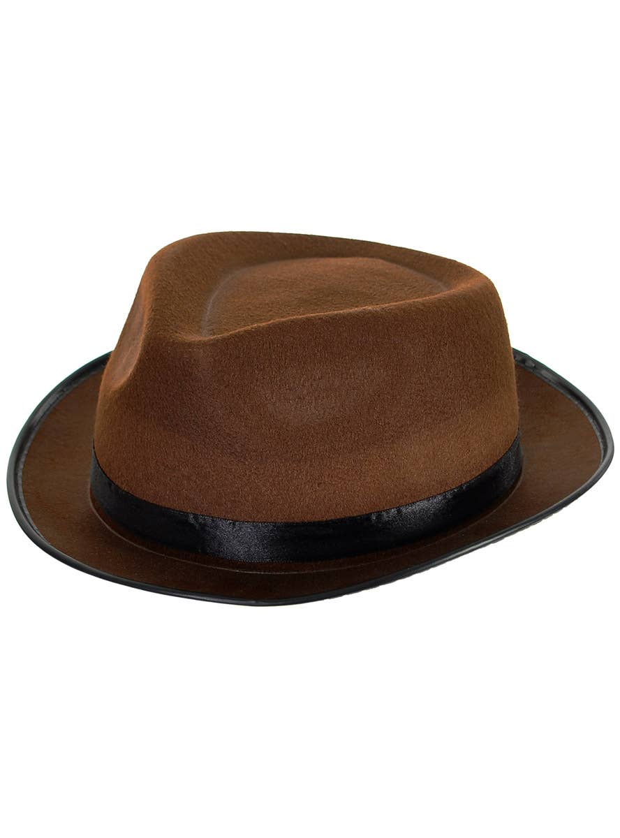 Image of Freddy Krueger Brown Fedora Costume Hat - Main Image
