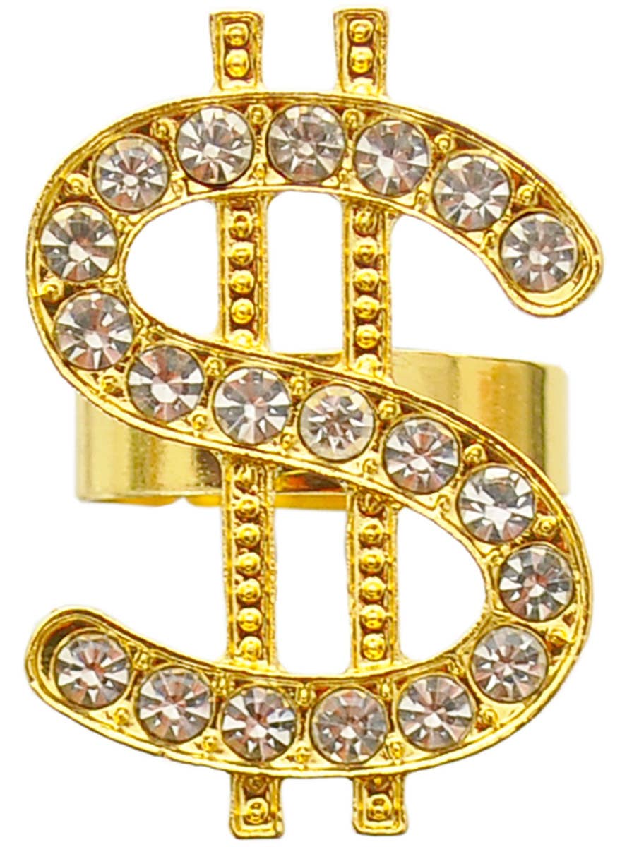 Buy Gold Dollar Sign Costume Ring | Costume Jewellery Online