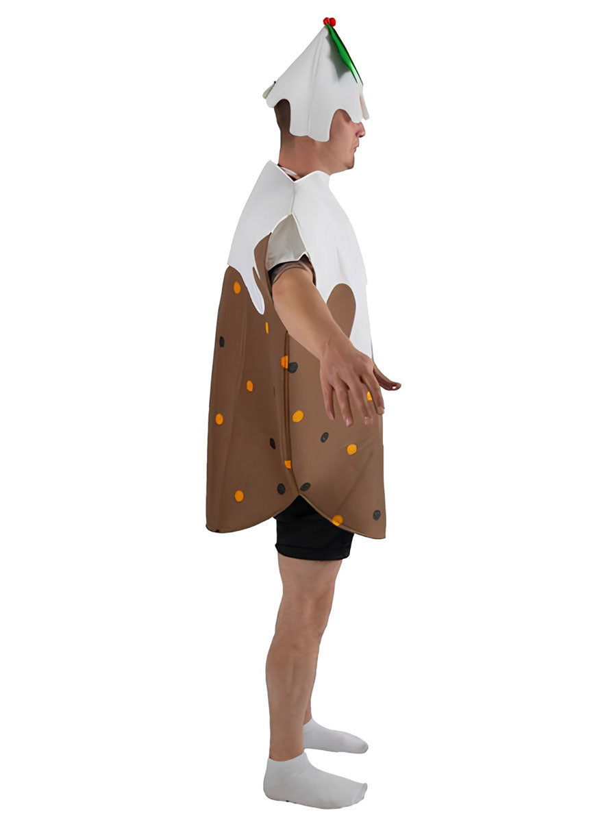 Adults Funny Brown Christmas Pudding Costume Side Image