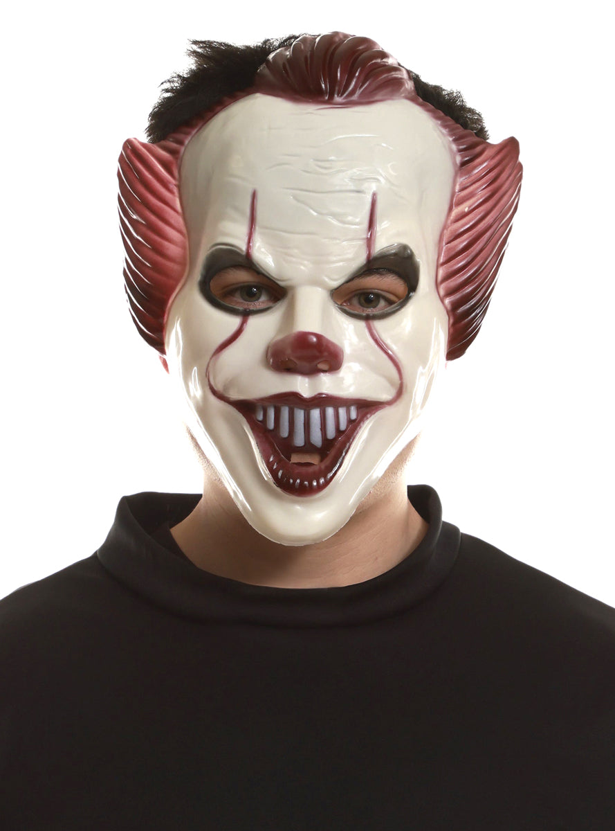 Evil Grinning Clown Costume Mask