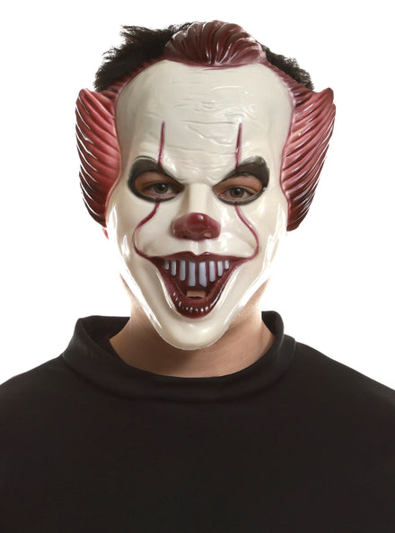 Evil Grinning Clown Costume Mask