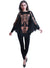 Image of Aged Skeleton Print Women's Halloween Costume Poncho - Main Image