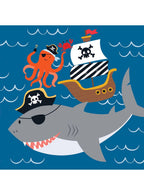 Image of Ahoy Pirate 20 Pack Paper Party Napkins