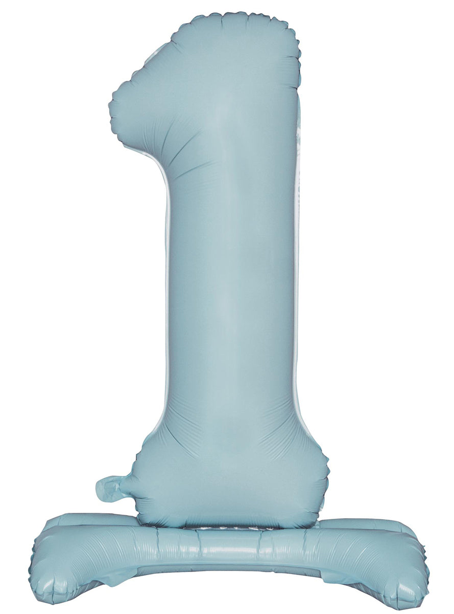 Air Fill Pastel Blue Standing 1 Foil Balloon - Main Image