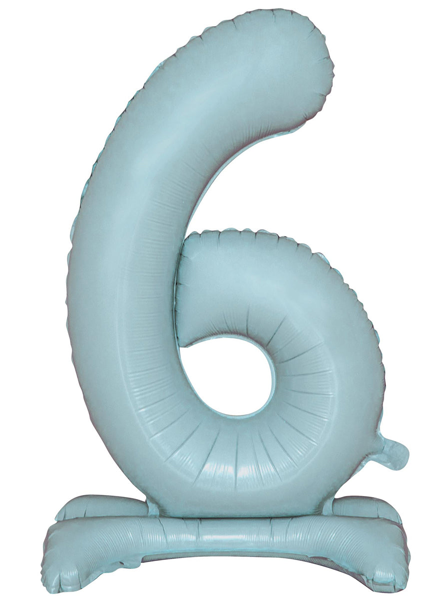 Air Fill Pastel Blue Standing 6 Foil Balloon - Main Image
