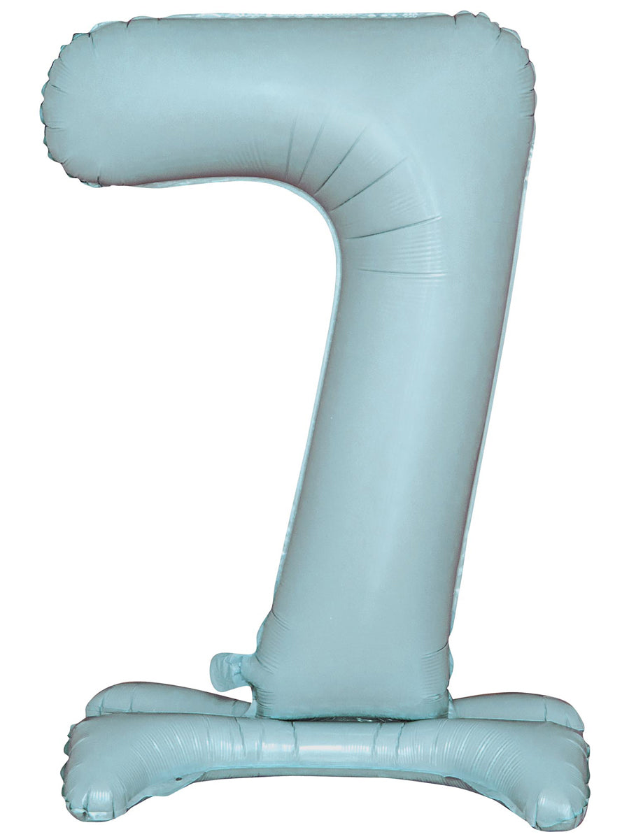 Air Fill Pastel Blue Standing 7 Foil Balloon - Main Image
