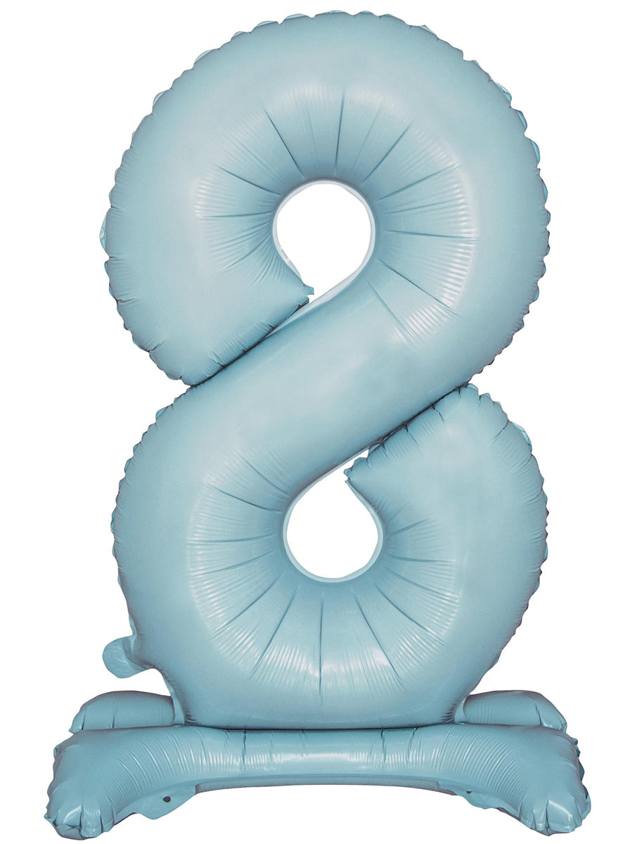 Air Fill Pastel Blue Standing 8 Foil Balloon - Main Image