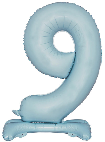 Air Fill Pastel Blue Standing 9 Foil Balloon - Main Image