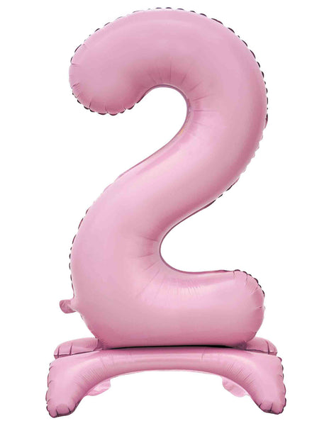 Air Fill Pastel Pink Standing 2 Foil Balloon - Main Image