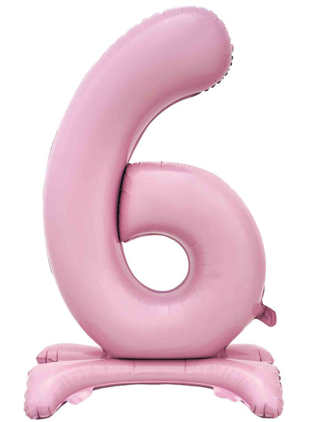 Air Fill Pastel Pink Standing 6 Foil Balloon - Main Image