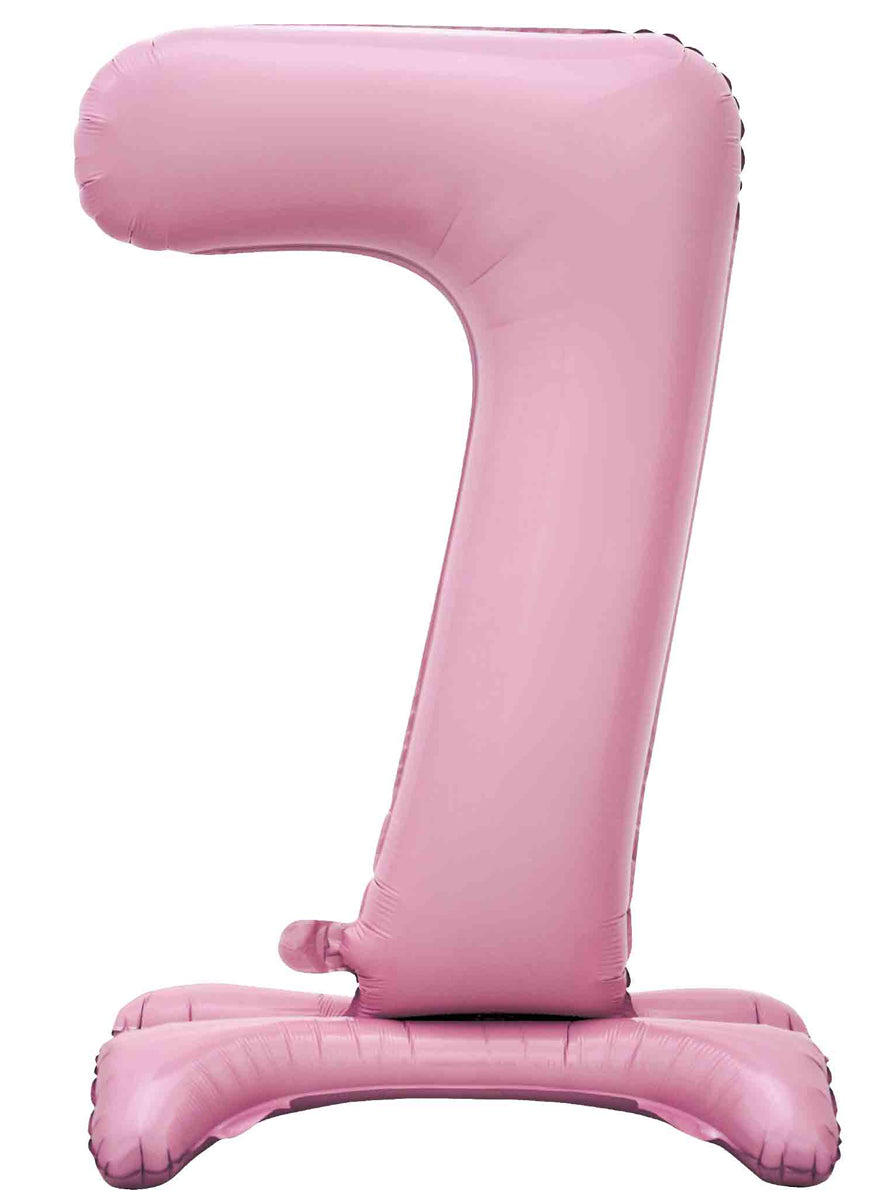 Air Fill Pastel Pink Standing 7 Foil Balloon - Main Image