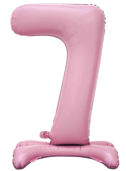 Air Fill Pastel Pink Standing 7 Foil Balloon - Main Image