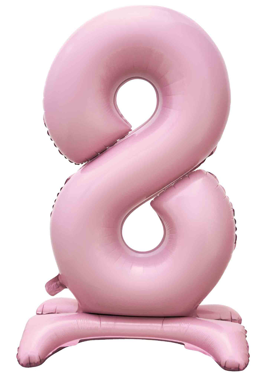 Air Fill Pastel Pink Standing 8 Foil Balloon - Main Image