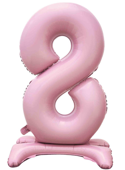 Air Fill Pastel Pink Standing 8 Foil Balloon - Main Image