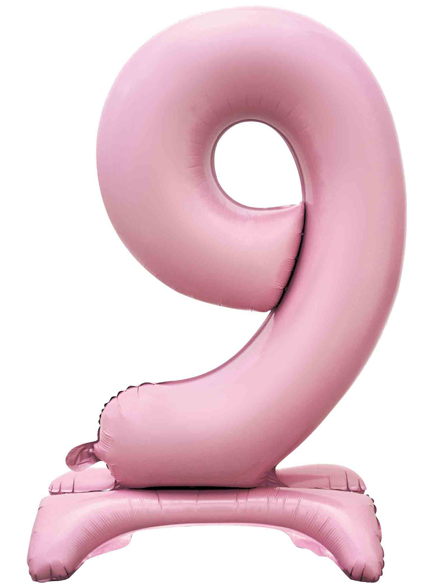 Air Fill Pastel Pink Standing 9 Foil Balloon - Main Image