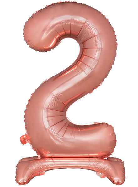 Air Fill Rose Gold Standing 2 Foil Balloon - Main Image