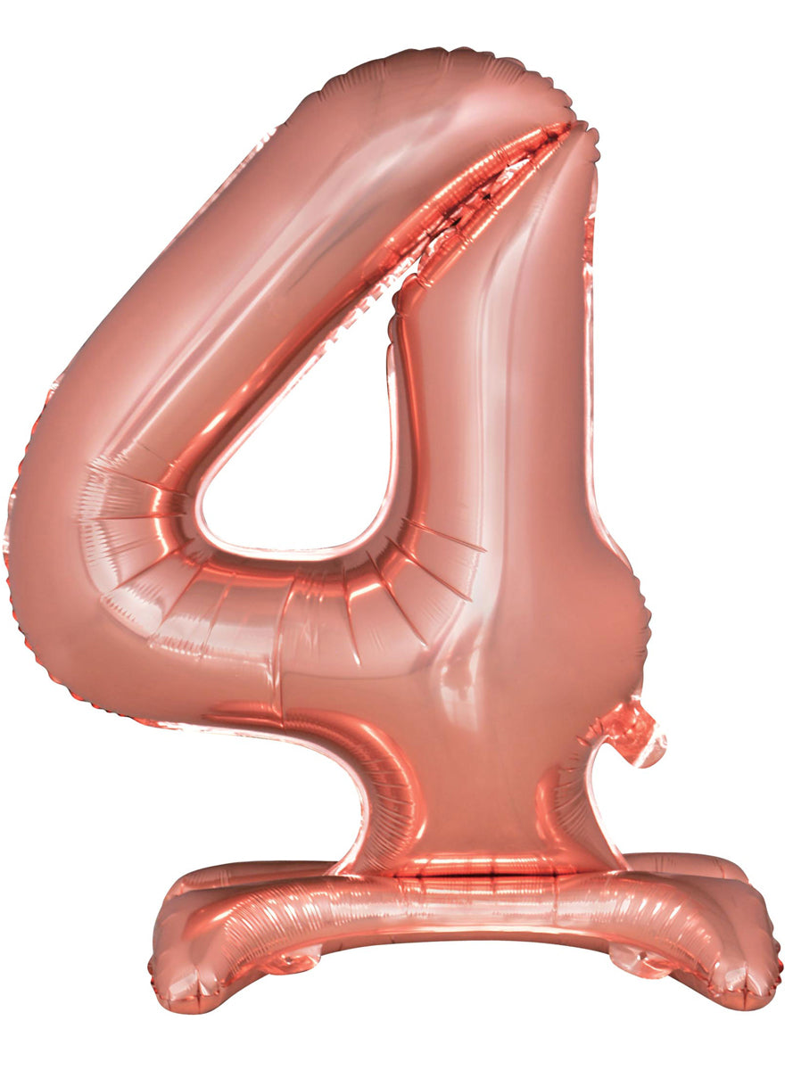 Air Fill Rose Gold Standing 4 Foil Balloon - Main Image