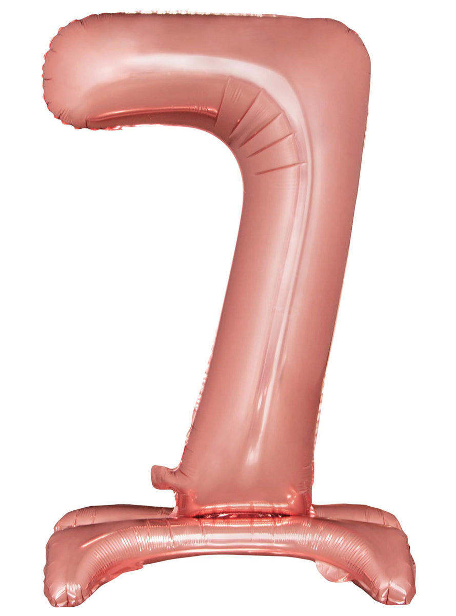 Air Fill Rose Gold Standing 7 Foil Balloon - Main Image