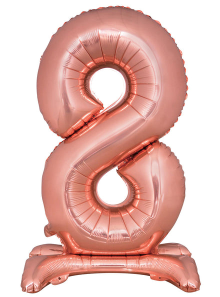 Air Fill Rose Gold Standing 8 Foil Balloon - Main Image
