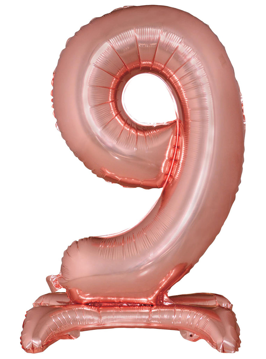 Air Fill Rose Gold Standing 9 Foil Balloon - Main Image