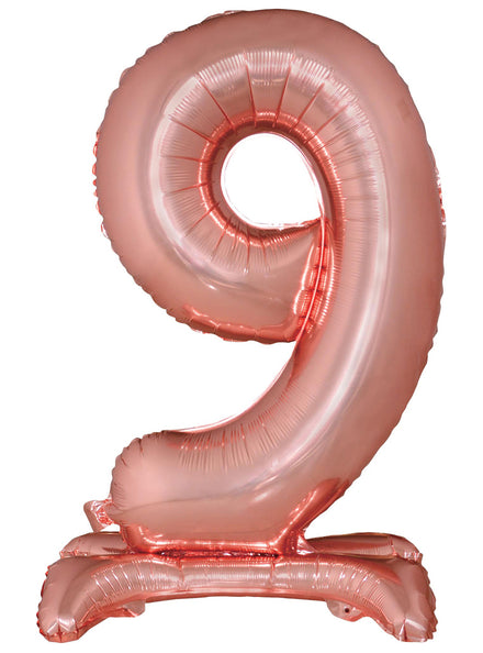 Air Fill Rose Gold Standing 9 Foil Balloon - Main Image