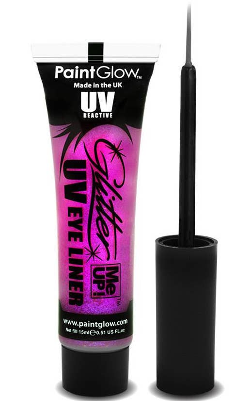 Candy Pink UV Reactive Blacklight Glitter Eyeliner Main Image