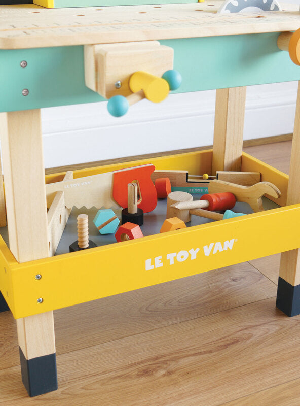 Alexs Toy Work Bench Childrens Wooden Play Set - Close Image 3
