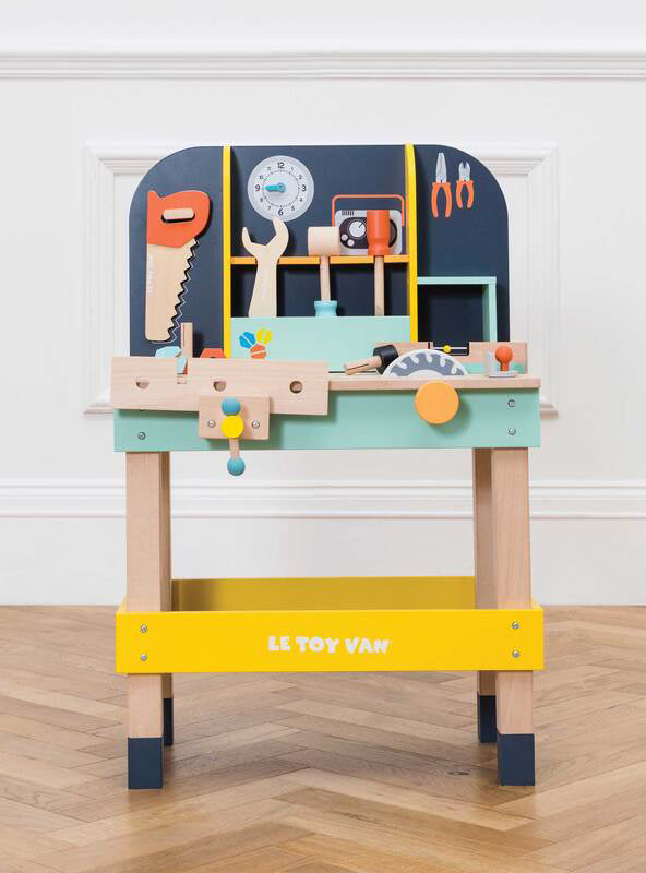 Alexs Toy Work Bench Childrens Wooden Play Set - Lifestyle Image 6