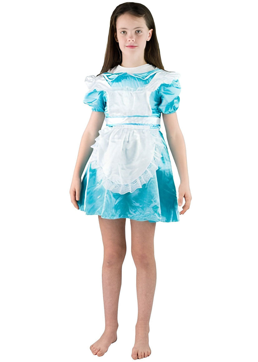 Girls Alice In Wonderland Fairytale Costume Front Image