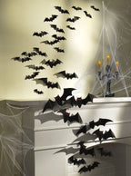 Black Cut Out Bats Halloween Decoration - Main Image