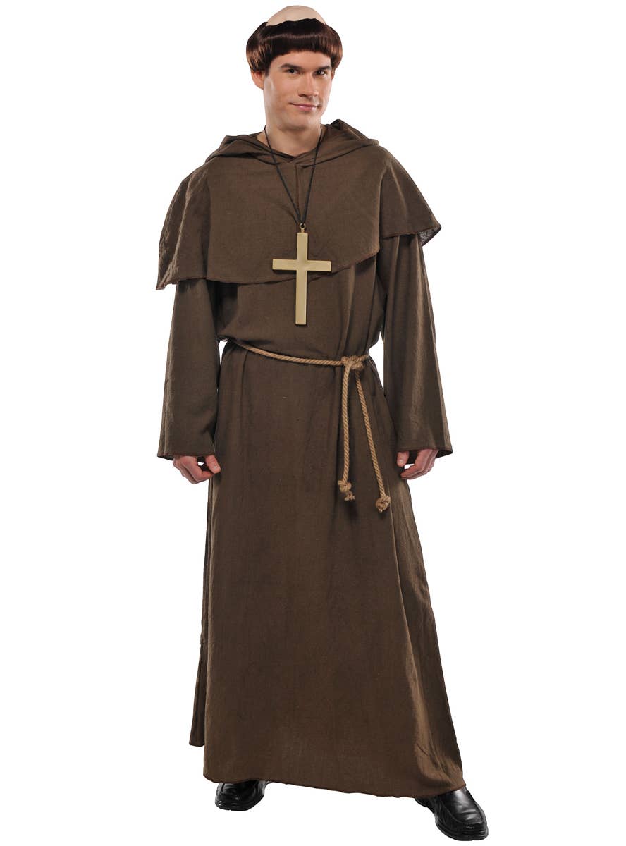 Brown Monk Mens Friar Tuck Costume Heaven Costumes brown-monk-mens-friar-tuck-costume-heaven-costumes