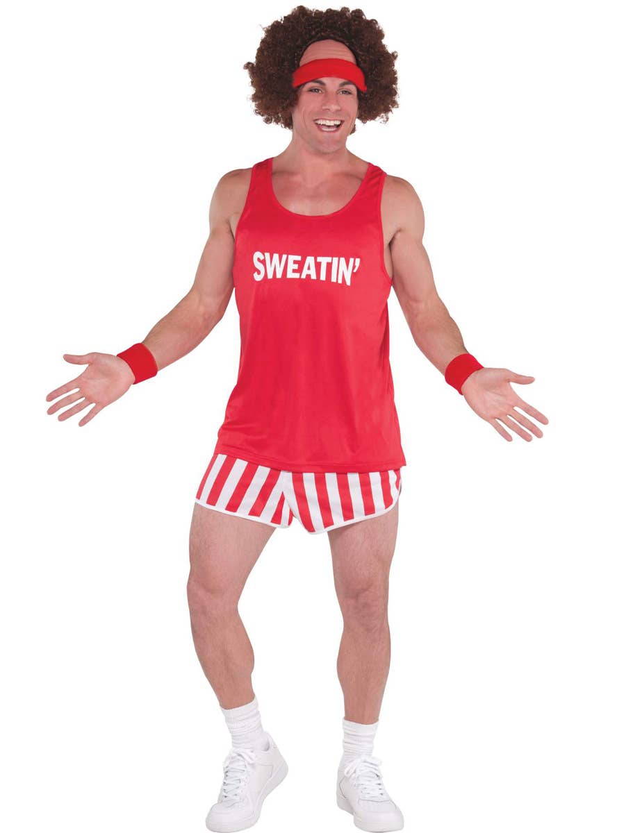 Men's Red Richard Simmons Inspired Costume