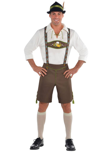 Brown Oktoberfest Lederhosen Costume for Men