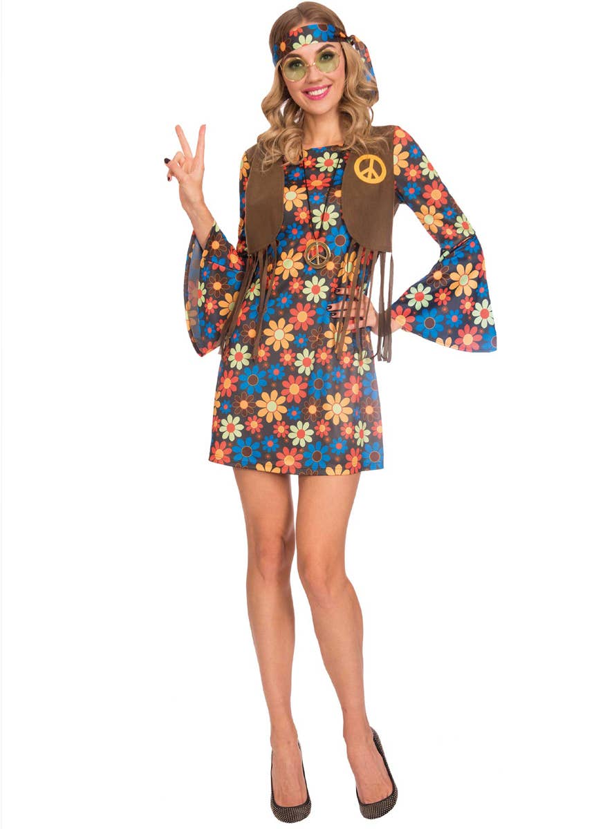 Womens 70s Groovy Hippie Costume