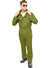 Mens Green Flight Suit Top Gun Fancy Dress Costume - Main Image