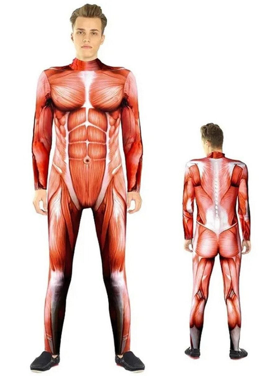 Anatomy Print Mens Halloween Costume Jumpsuit - Main Image