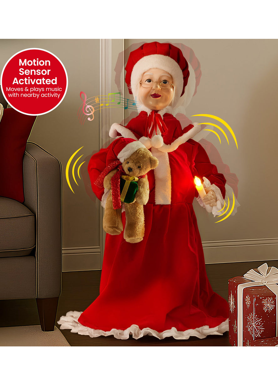 Animated Mrs Claus Christmas Decoration 110cm - Info Image 2